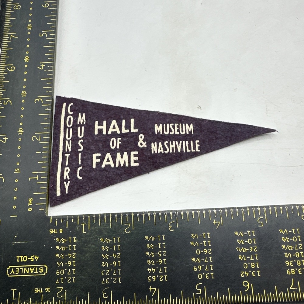 Country Music Hall ofβ Fame Museum Purple 6" inch Felt Mini Pennant Nashville TN